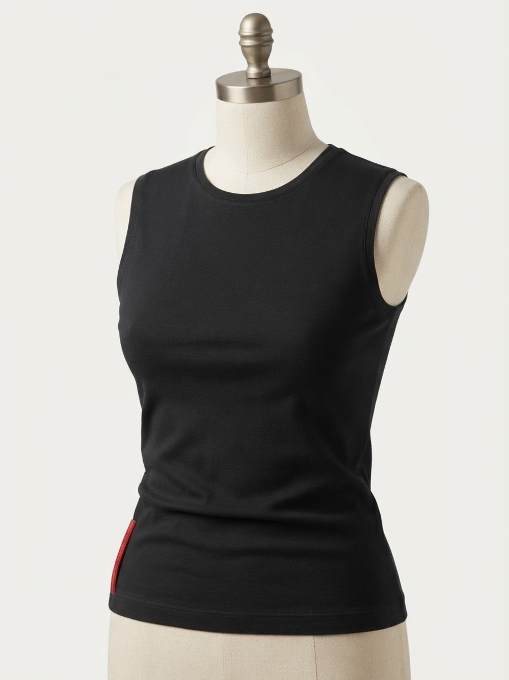 Prada Linea Rossa Black Tank Top with Red Accent